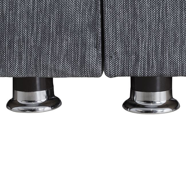 Γωνιακός καναπές/κρεβάτι Emely Γκρι με Μαύρο PU HM3105.01 213x135x85 εκ.