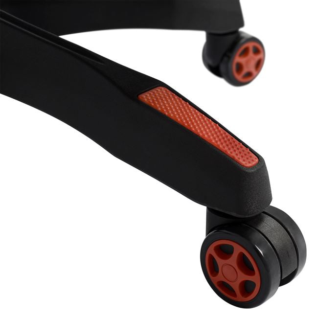 Καρέκλα γραφείου για παιχνίδια HM1063.01 Speed σε μαύρο-κόκκινο χρώμα με σκαλοπάτι 68 x 71,5 x 134 cm