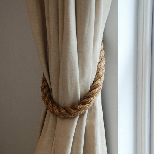 CURTAIN TIEBACK 100% BEIGE ROPE HM8946.01 60x2x2 cm.