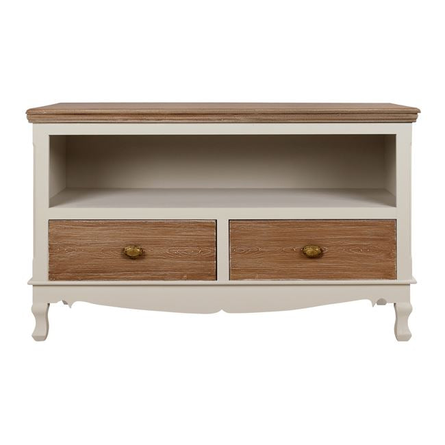 TV Stand Melody HM7003.01 Cream/Brown patina 100Χ42Χ61