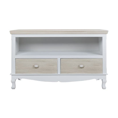 TV Stand Melody HM7003.02 White/Grey patina 100Χ42Χ61