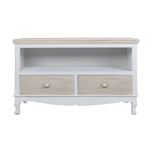 TV Stand Melody HM7003.02 White/Grey patina 100Χ42Χ61