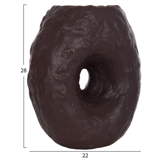 DECORATIVE TABLE VASE NAMENTIS HM4673.07S TERRACOTA IN CHOCOLATE COLOR--22x13x28Hcm.