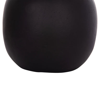 DECORATIVE TABLE VASE LENNOX HM4675.01L TERRACOTA IN BLACK--Φ22x20Hcm.