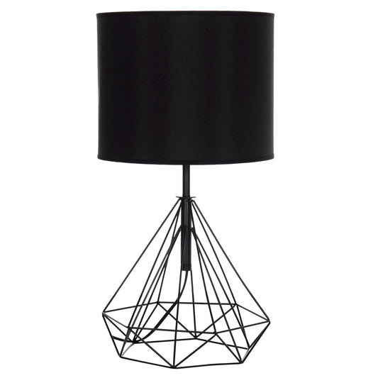 TABLE LAMP GEILO HM7416.11 METAL IN BLACK--BLACK PVC CAP Φ25x48.5Hcm.