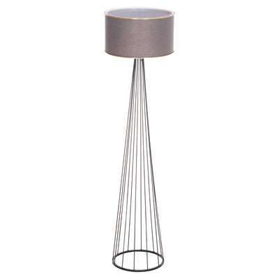 FLOOR STANDING LAMP HUE HM7581.11 METAL PILLAR AND CAP IN GREY Φ38x144Hcm.