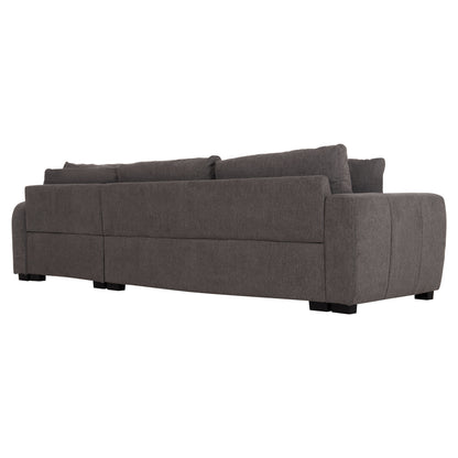 Γωνιακός καναπές ΑΝΑΣΤΡΟΦΟΣ MEDEL HM3288.01 Γκρι ύφασμα PE 290x208x80 εκ.