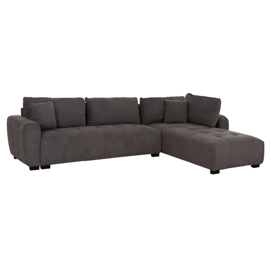 Γωνιακός καναπές ΑΝΑΣΤΡΟΦΟΣ MEDEL HM3288.01 Γκρι ύφασμα PE 290x208x80 εκ.