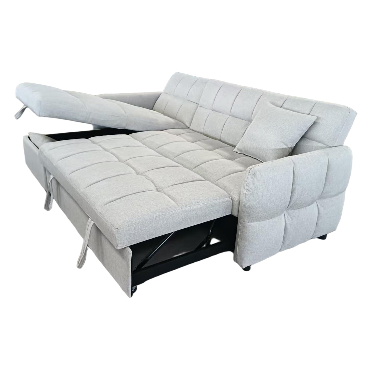 Γωνιακός καναπές-κρεβάτι ΑΝΑΣΤΡΕΦΟΜΕΝος NEZU HM3294.02 Μπεζ ύφασμα 213x145x83 εκ.