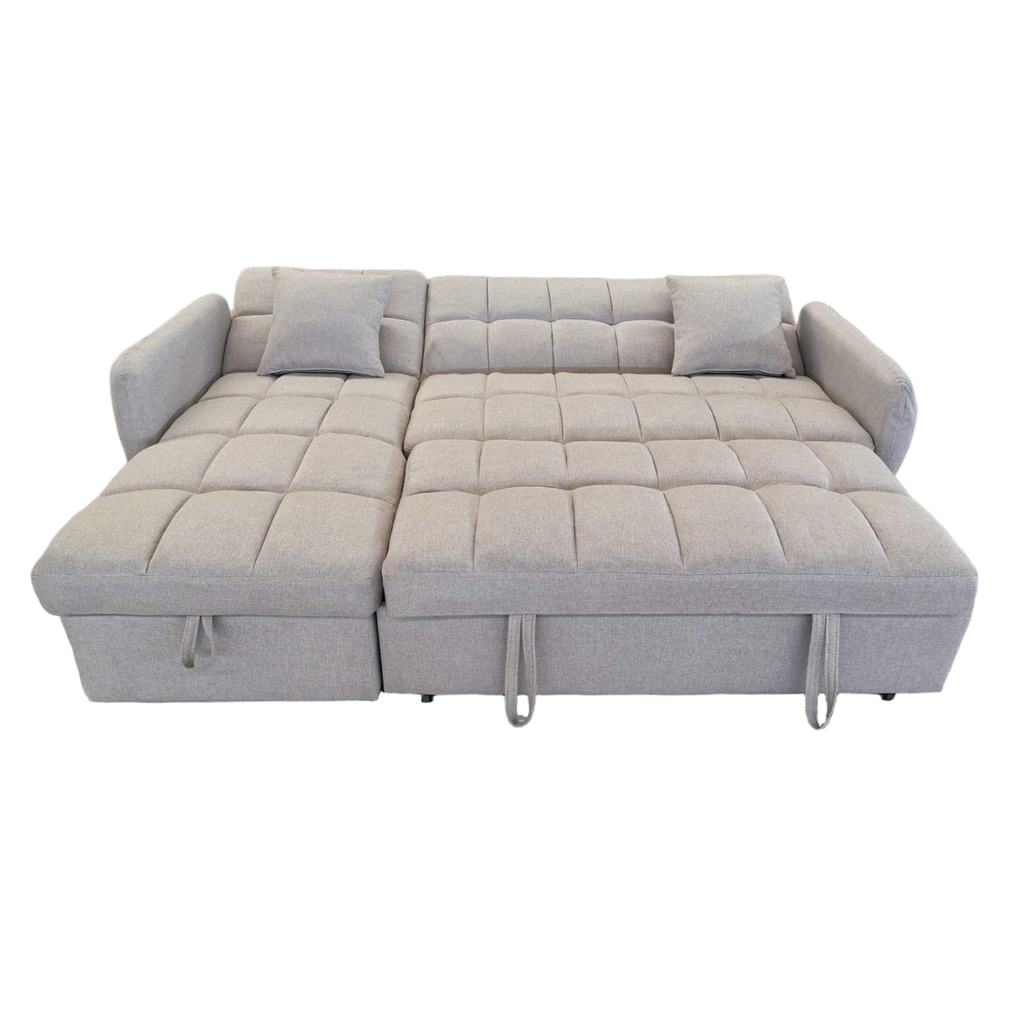 Γωνιακός καναπές-κρεβάτι ΑΝΑΣΤΡΕΦΟΜΕΝος NEZU HM3294.02 Μπεζ ύφασμα 213x145x83 εκ.