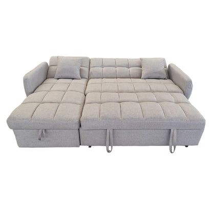 Γωνιακός καναπές-κρεβάτι ΑΝΑΣΤΡΕΦΟΜΕΝος NEZU HM3294.02 Μπεζ ύφασμα 213x145x83 εκ.