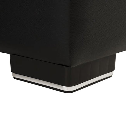 Γωνιακός καναπές/κρεβάτι Emely Γκρι με Μαύρο PU HM3105.01 213x135x85 εκ.