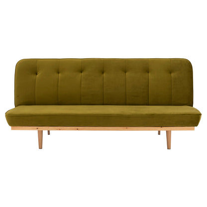 Καναπές-κρεβάτι 3θέσιος από βελούδο σε χρώμα ελιάς HM3168.13 193x85x88cm