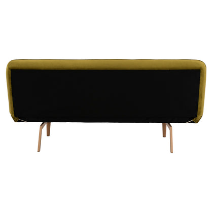 Καναπές-κρεβάτι 3θέσιος από βελούδο σε χρώμα ελιάς HM3168.13 193x85x88cm