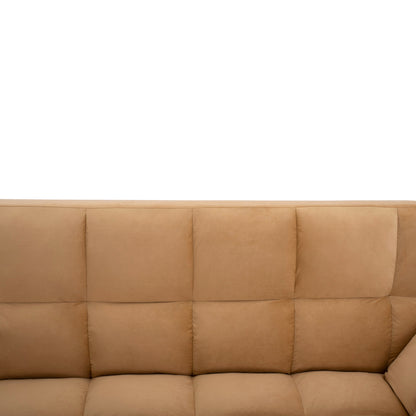 Καναπές-κρεβάτι 3θέσιος Βελούδο Μπεζ HM3167.07 182x80x88 εκ.