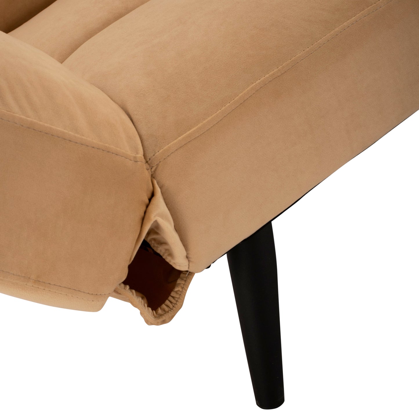 Καναπές-κρεβάτι 3θέσιος Βελούδο Μπεζ HM3167.07 182x80x88 εκ.