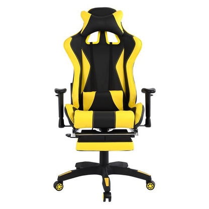 Καρέκλα γραφείου για παιχνίδια HM1063.11 Speed ​​Μαύρο και κίτρινο με σκαλοπάτι 68 x 71,5 x 134 cm