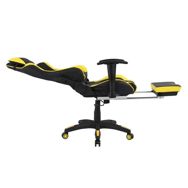 Καρέκλα γραφείου για παιχνίδια HM1063.11 Speed ​​Μαύρο και κίτρινο με σκαλοπάτι 68 x 71,5 x 134 cm