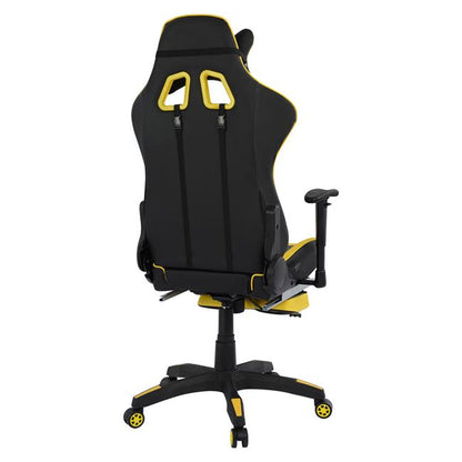 Καρέκλα γραφείου για παιχνίδια HM1063.11 Speed ​​Μαύρο και κίτρινο με σκαλοπάτι 68 x 71,5 x 134 cm