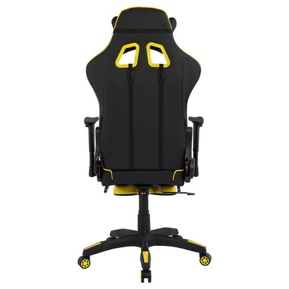 Καρέκλα γραφείου για παιχνίδια HM1063.11 Speed ​​Μαύρο και κίτρινο με σκαλοπάτι 68 x 71,5 x 134 cm