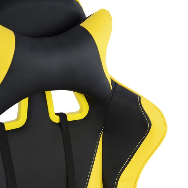 Καρέκλα γραφείου για παιχνίδια HM1063.11 Speed ​​Μαύρο και κίτρινο με σκαλοπάτι 68 x 71,5 x 134 cm