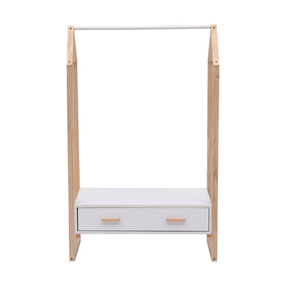 KIDS' HANGER WITH DRAWER PEPE HM2492.03 MELAMINE-PINE WOOD 80x40x125Hcm.