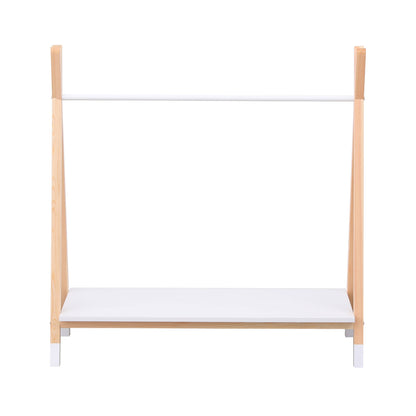 KIDS' CLOTHES HANGER WITH SHELF PASCHAL HM2490.03 MELAMINE-PINE WOOD 100x40x100Hcm.