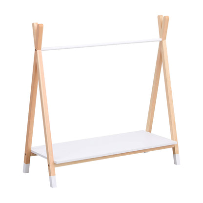 KIDS' CLOTHES HANGER WITH SHELF PASCHAL HM2490.03 MELAMINE-PINE WOOD 100x40x100Hcm.