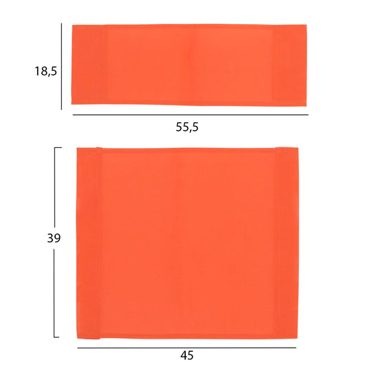 FABRIC CUSHION SET HM11252.02 FOR NAXOS DIRECTOR'S CHAIR IN ORANGE COLOR