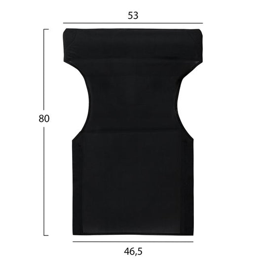 Pillow black color 2x1 for director's armchair HM5272.05 46.5χ53χ80