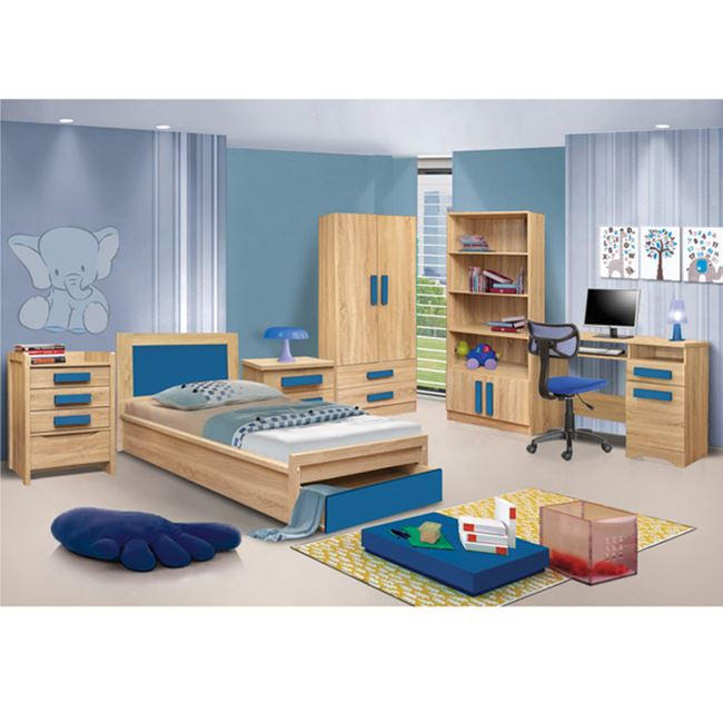 Wardrobe 2 Door Playroom Sonama-Blue HM335+HM336.01 80X50X180cm