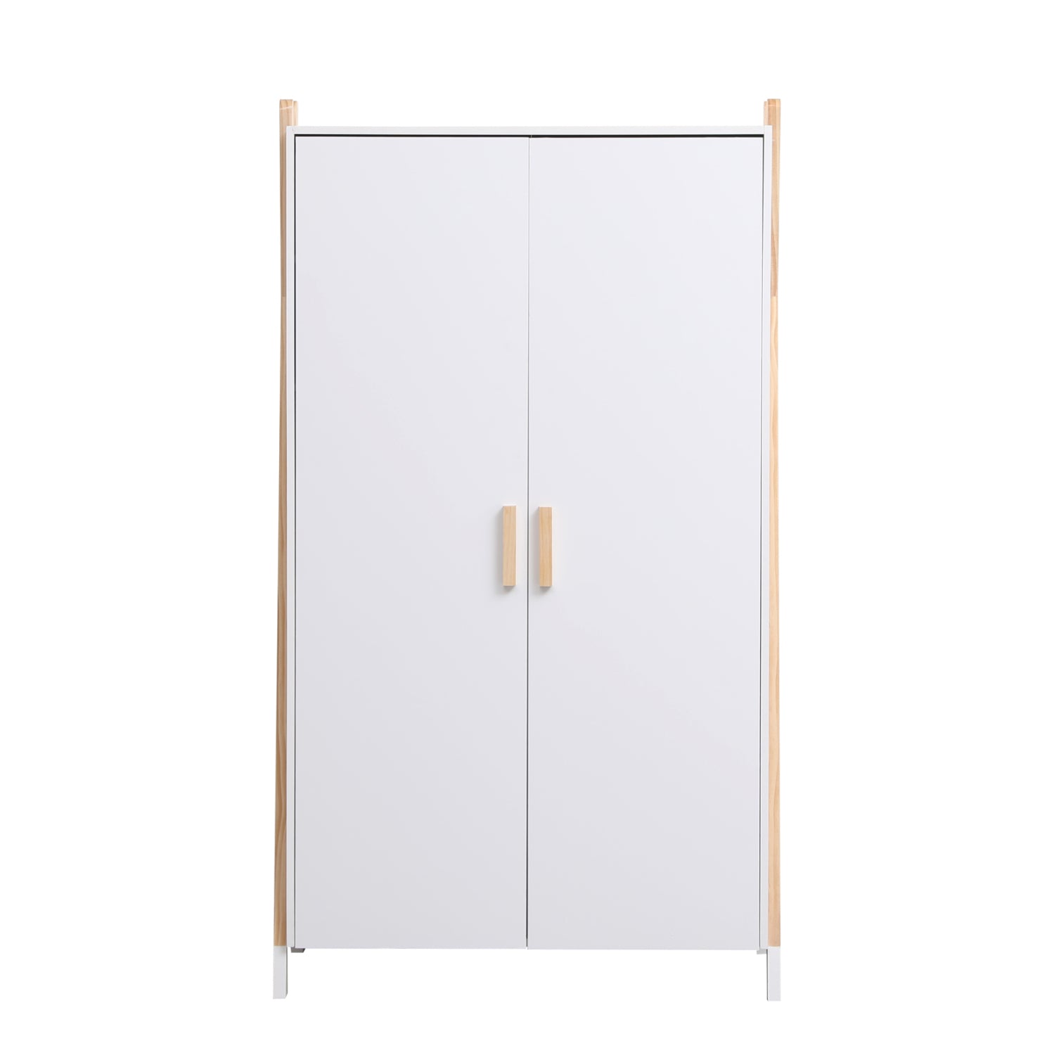 CHILDREN'S WARDROBE PASCHAL HM2494.03 WHITE MELAMINE-PINE WOOD LEGS 96x44x170Hcm.