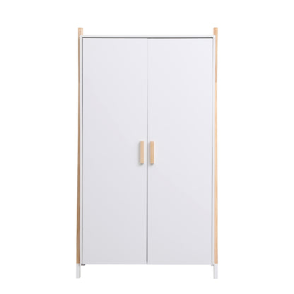 CHILDREN'S WARDROBE PASCHAL HM2494.03 WHITE MELAMINE-PINE WOOD LEGS 96x44x170Hcm.