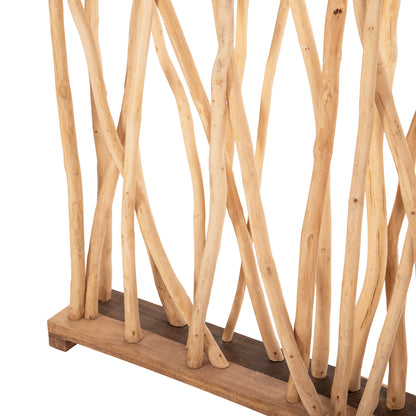 ROOM DIVIDER HM9521 SOLID TEAK BRANCHES IN NATURAL COLOR 120Χ20Χ180Hcm.