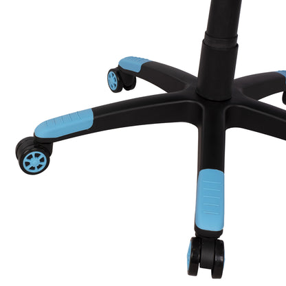 Καρέκλα γραφείου για παιχνίδια HM1072.08 Μαύρο-ανοιχτό μπλε χρώμα 66,5x70x(122-129) εκ.