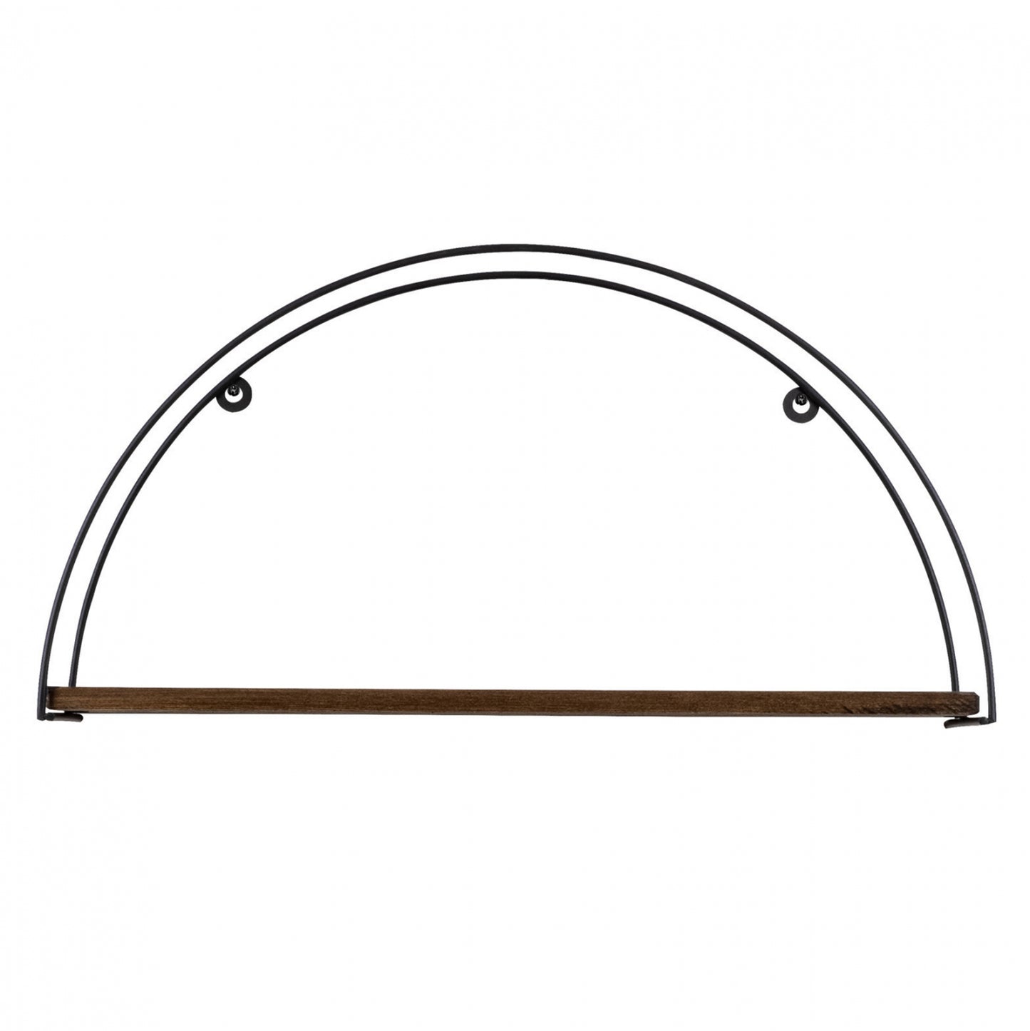 WALL SHELF MADE OF FIR WOOD AND BLACK METAL HM9112.01 60x15x30Y cm.