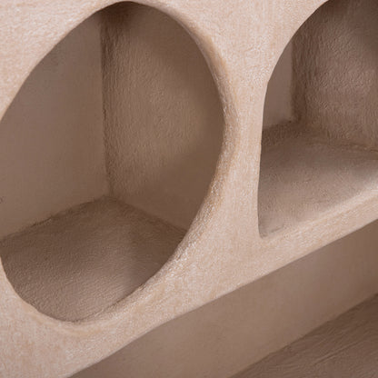 WALL SHELF SERIES SANTORINI HM18063.02 MDF IN BROWN 120x18x60Hcm.