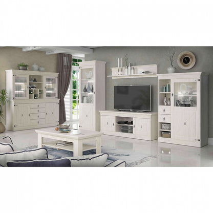 WALL SHELF LANCE HM8852 WHITE ANTIQUE 141.7x21.9x31.1 cm.