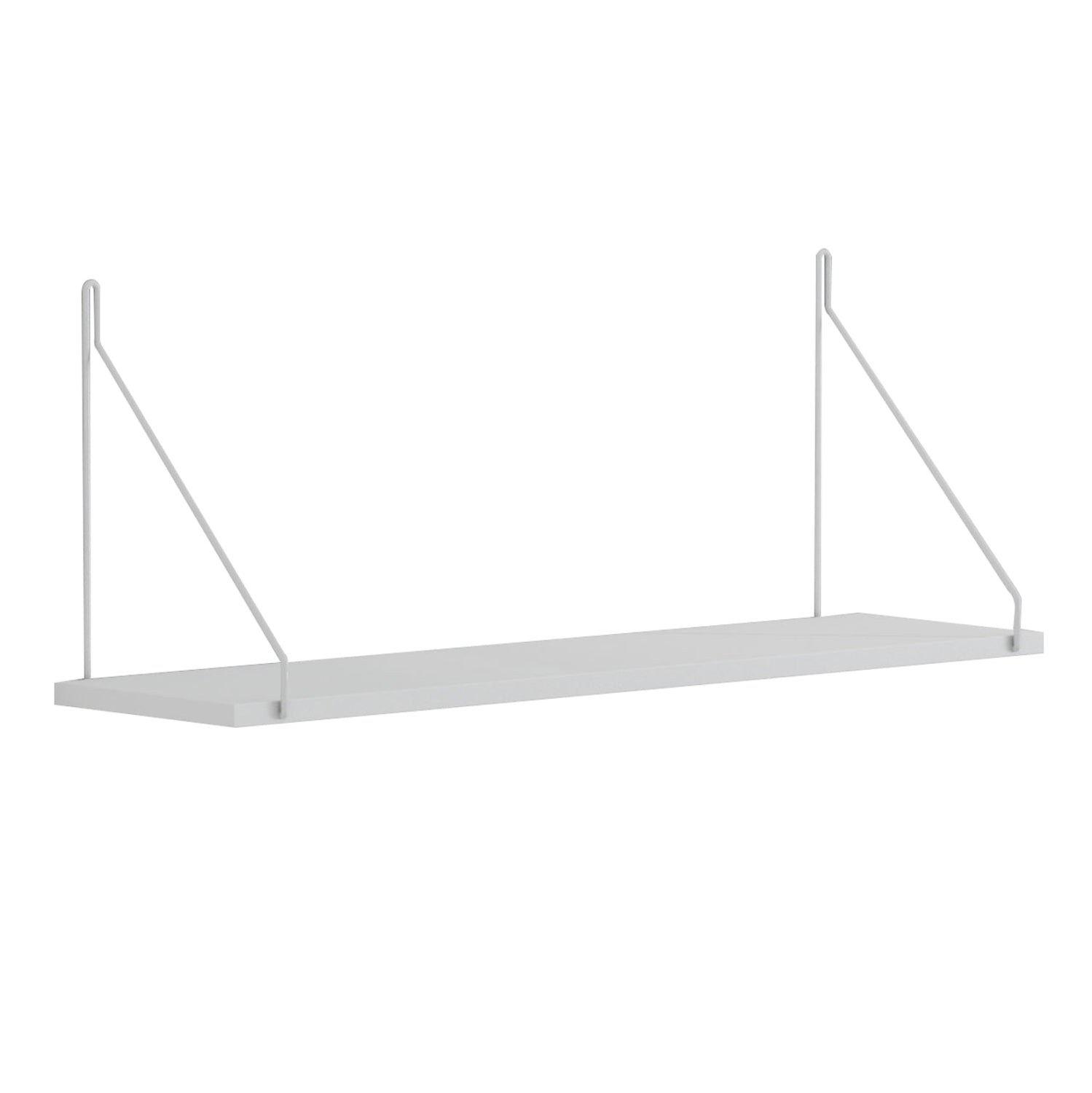 WALL SHELF AGILAN HM9183.15 MELAMINE IN WHITE-WHITE METAL 72x20x27Hcm.