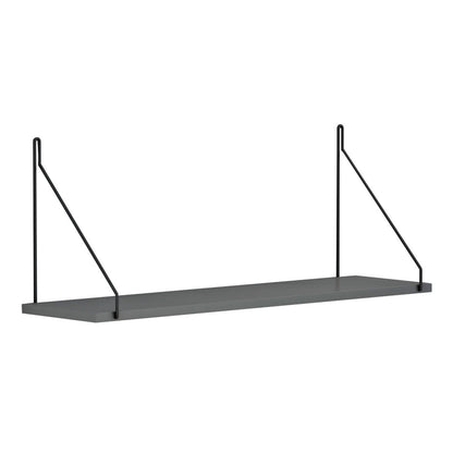 WALL SHELF AGILAN HM9183.20 MELAMINE IN DARK GREY 72x20x27Hcm.