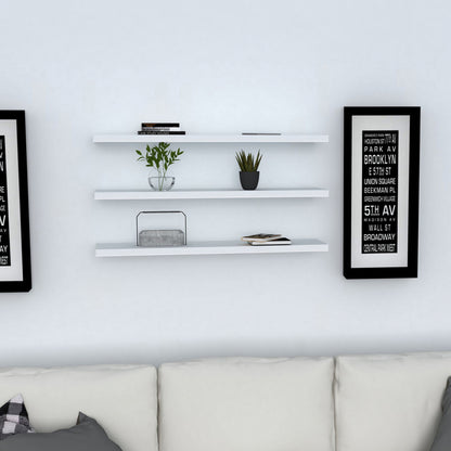 WALL SHELVES CASSIUS HM8966.11 MELAMINE IN WHITE 60x14,5 cm.