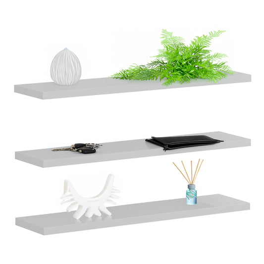 WALL SHELVES CASSIUS HM8966.11 MELAMINE IN WHITE 60x14,5 cm.