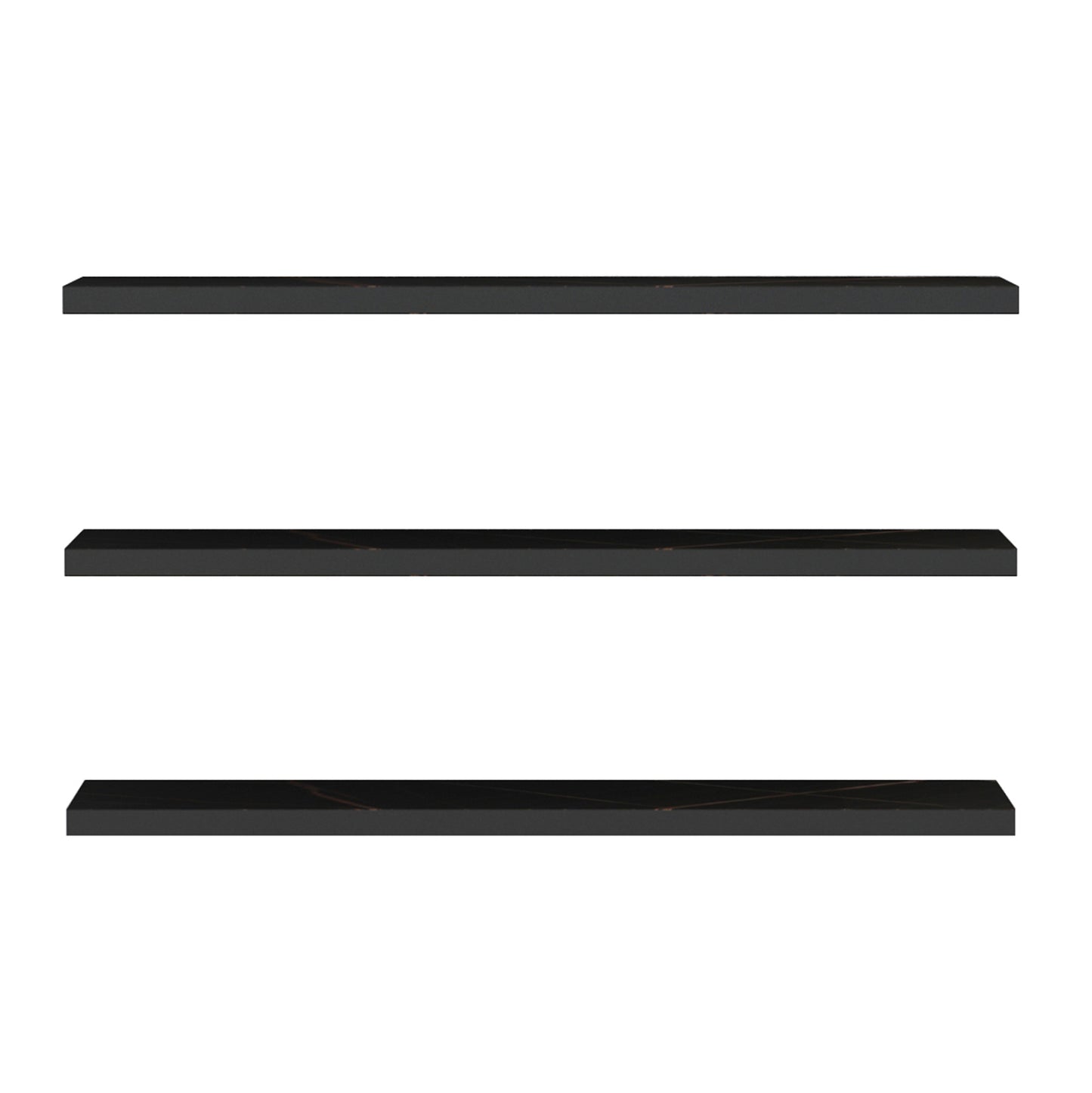 WALL SHELVES CASSIUS HM8966.13 MELAMINE IN BLACK MARBLE 60x14,5 cm.