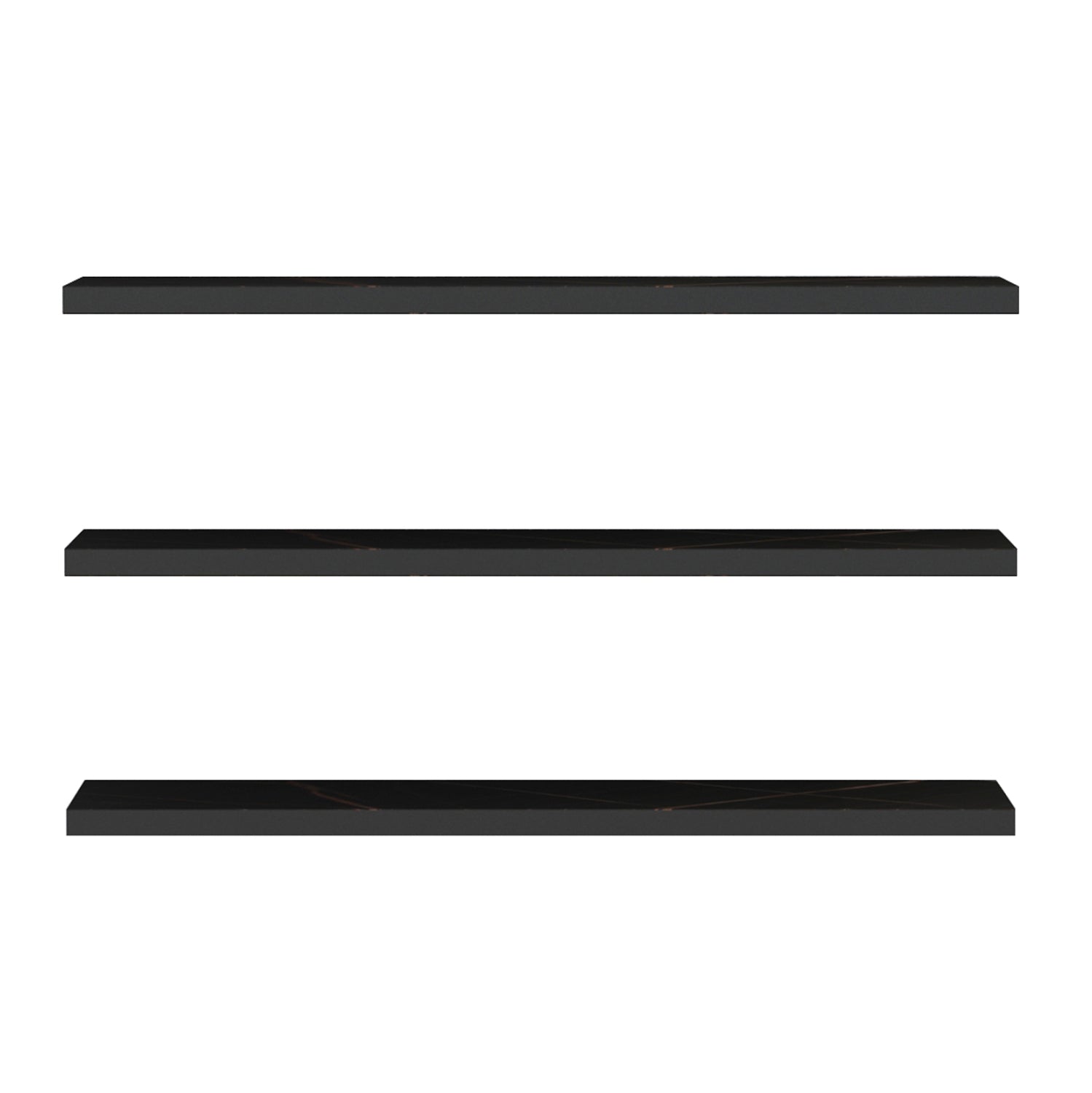 WALL SHELVES CASSIUS HM8966.13 MELAMINE IN BLACK MARBLE 60x14,5 cm.