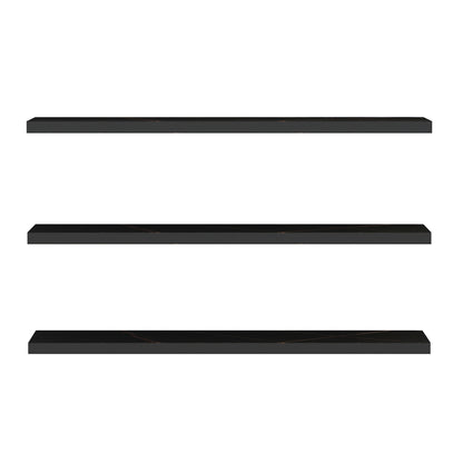 WALL SHELVES CASSIUS HM8966.13 MELAMINE IN BLACK MARBLE 60x14,5 cm.