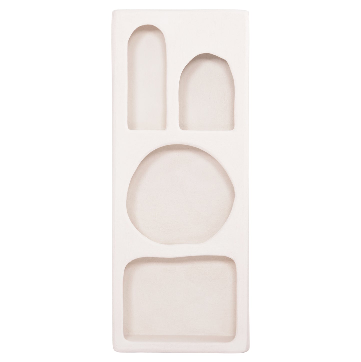 WALL RACK SERIES SANTORINI HM18069 MDF IN OFF-WHITE COLOR 47,5x18x120Hcm.