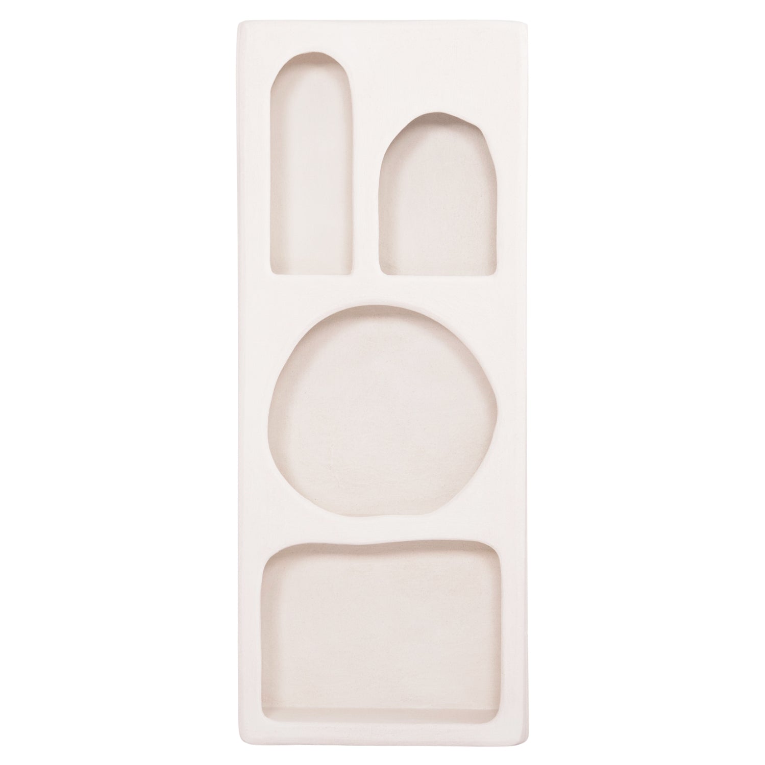 WALL RACK SERIES SANTORINI HM18069 MDF IN OFF-WHITE COLOR 47,5x18x120Hcm.