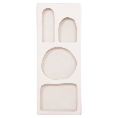 WALL RACK SERIES SANTORINI HM18069 MDF IN OFF-WHITE COLOR 47,5x18x120Hcm.