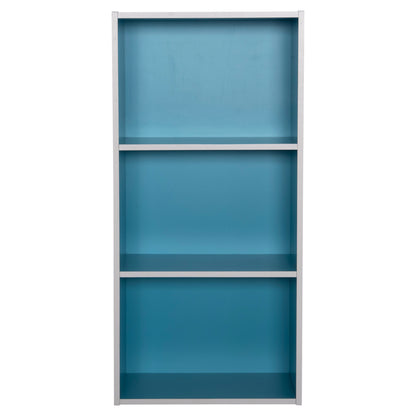 WALL SHELF RACK CUBICON HM9941.05 MELAMINE IN BLUE-WHITE 38,5x23,5x80Hcm.