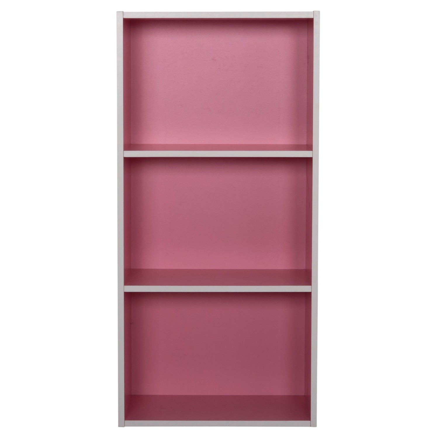 WALL SHELF RACK CUBICON HM9941.06 MELAMINE IN PINK-WHITE 38,5x23,5x80Hcm.